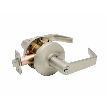 Copper Creek Avery Grade 2 Cylindrical Lever Entry Nfl Ul, Satin Stainless AL6241SS